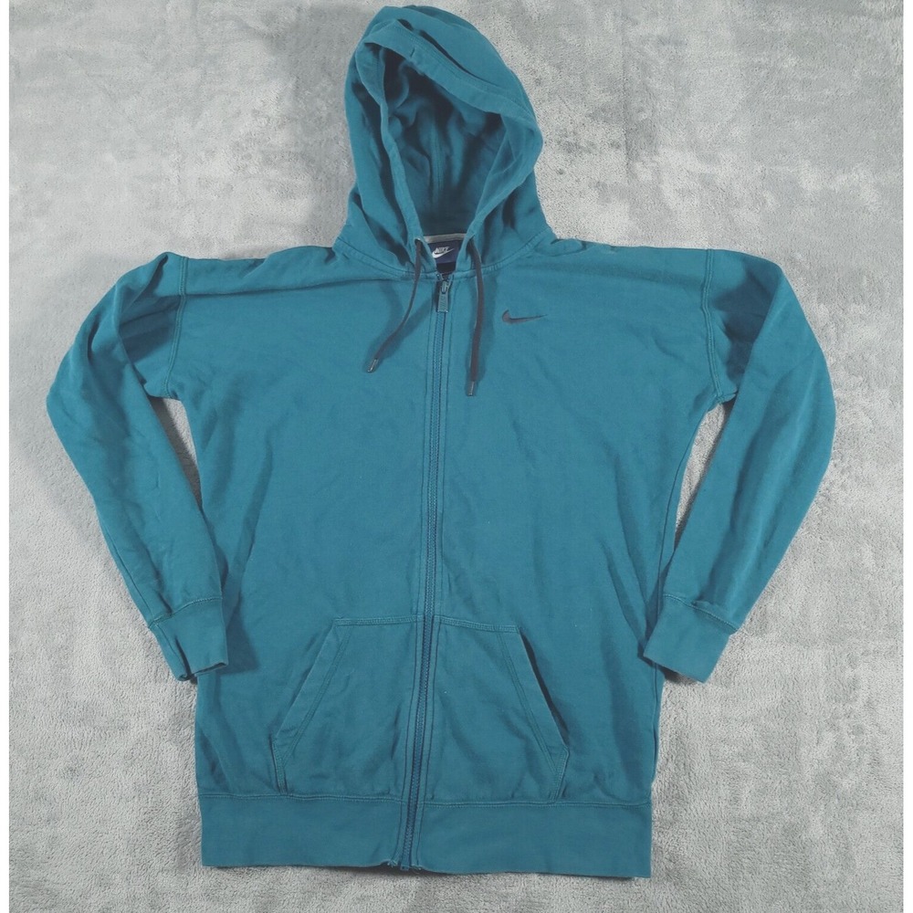 Nike Womens Club Hoodie Size Small Green Outdoors Casual Full Zip‎ 684901